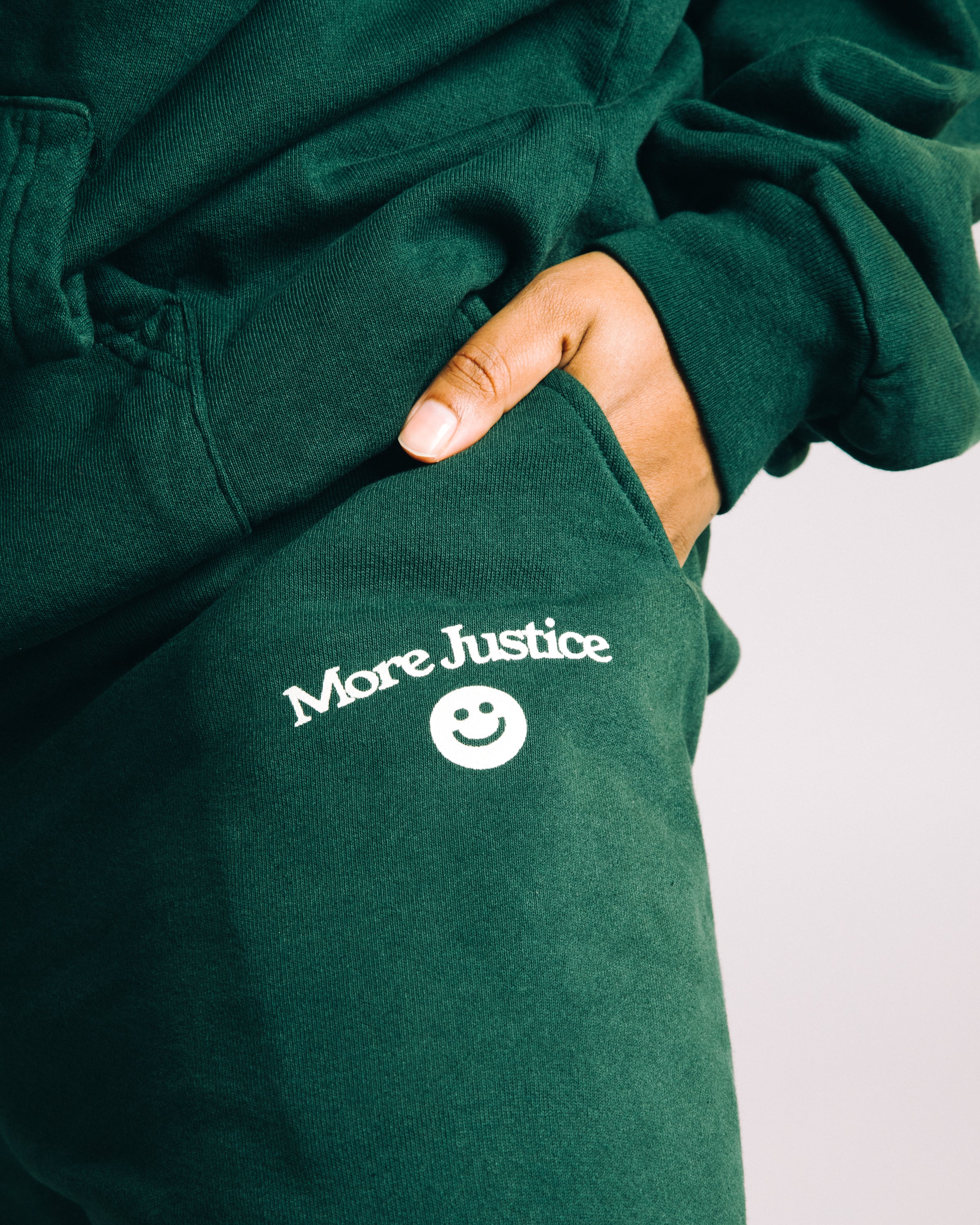 More Justice logo sweatpants